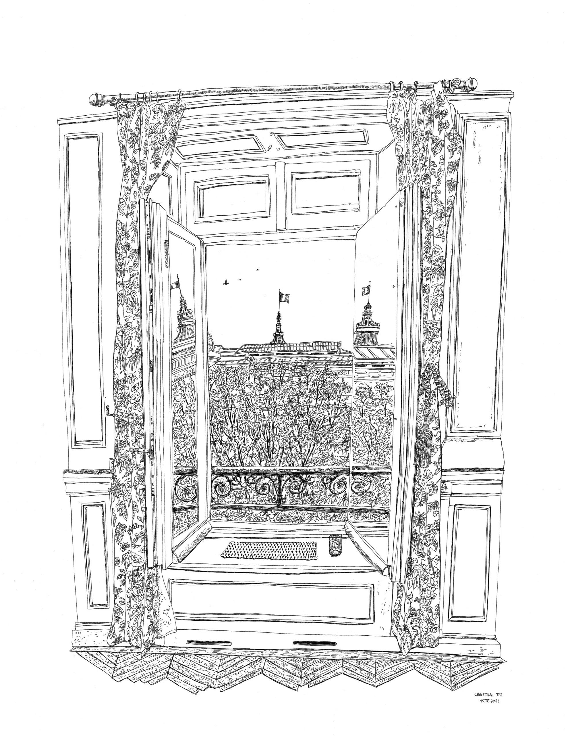 Christelle Tea_vuedefenetre-palaisdeladecouverte-15.IV.2021-_65x50_PrivateChoice2021