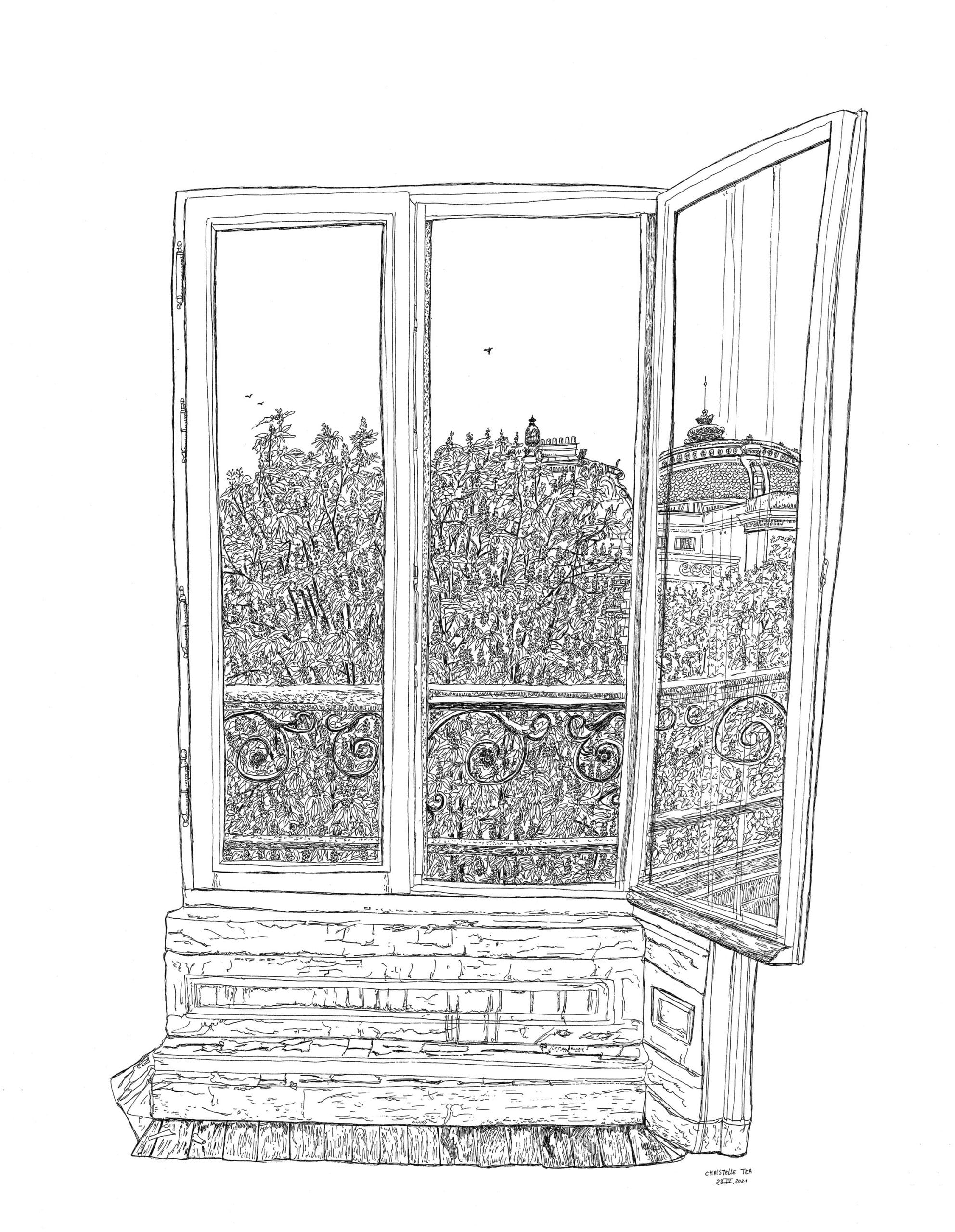 Christelle Tea_vuedefenetre-palaisdeladecouverte-28.IV.2021-_65x50_PrivateChoice2021